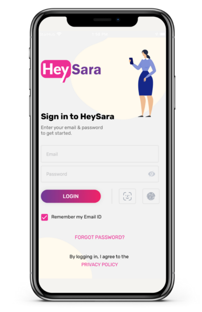 HeySara App Login 1 400x617 1